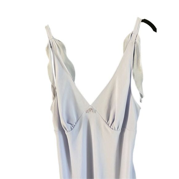 Cabernet Womens White V-Neck Sleeveless Asymmetrical Hem Dress With Robe Size XL - Picture 8 of 16